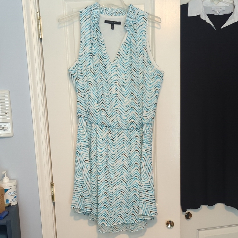 White House Black Market Blue High Low Dress